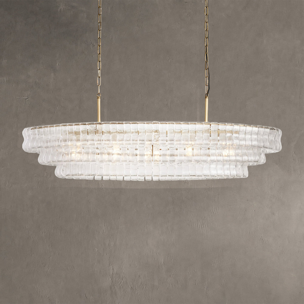 Ghiandor Glass Oval Chandelier 54''65''
