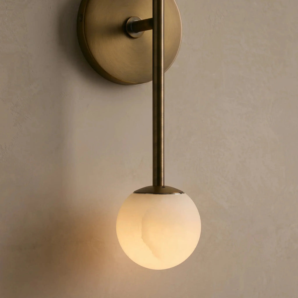 Marlbeau Double  Alabaster Sconce