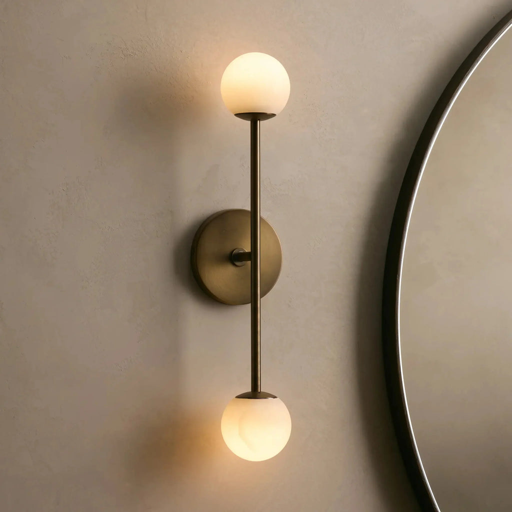 Marlbeau Double  Alabaster Sconce