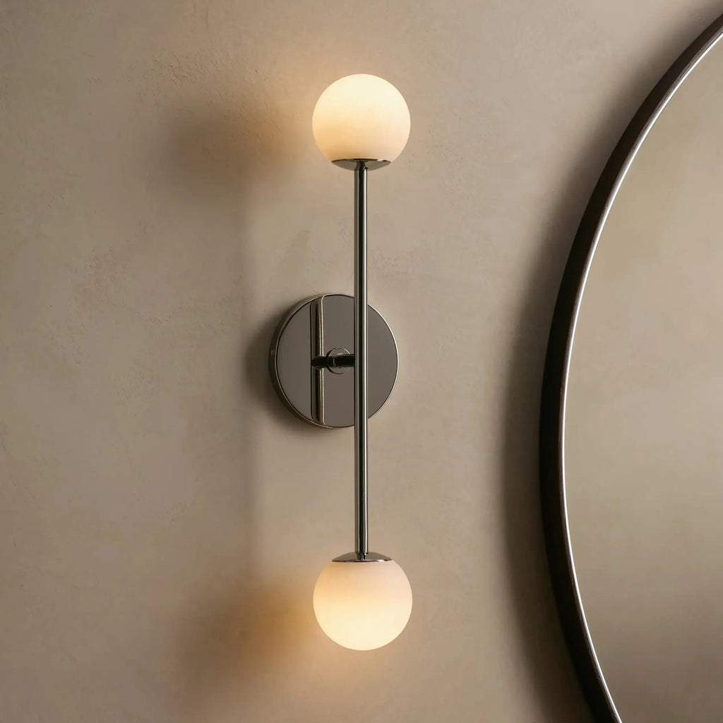 Marlbeau Double  Alabaster Sconce