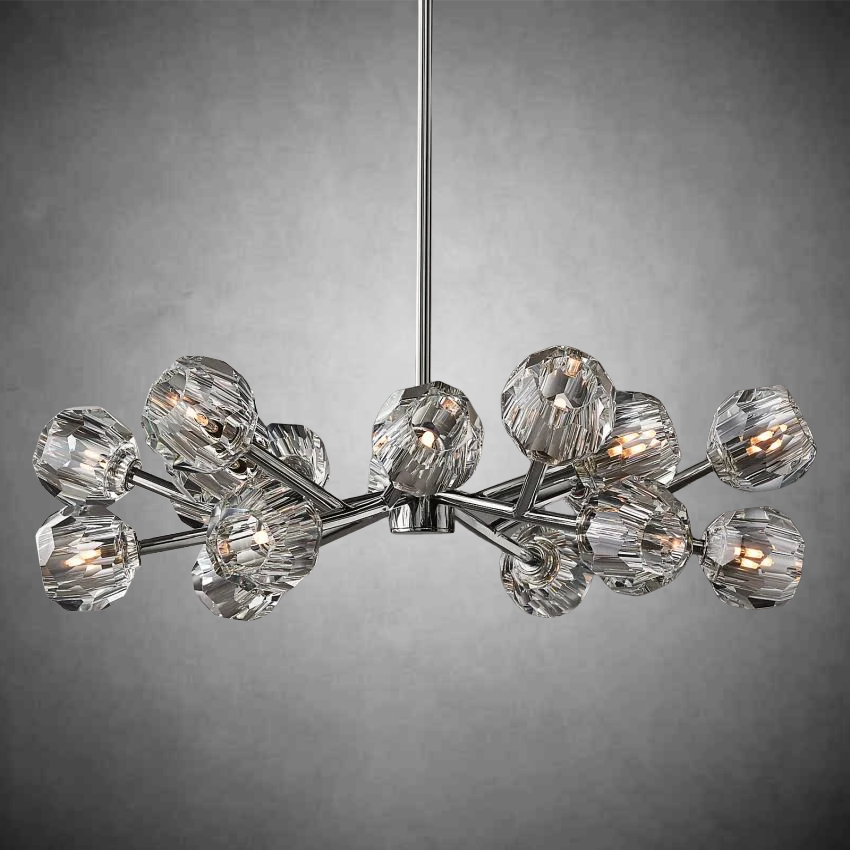 Bille De Crystal Glass Round Chandelier 24"36"48"60"72"