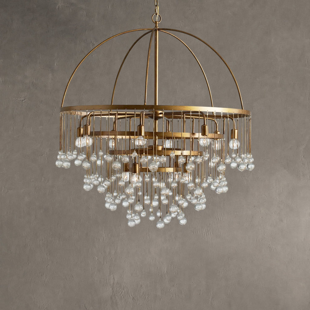 Aurelle Crystal Ball Round Chandelier 5 Light / 8 Light