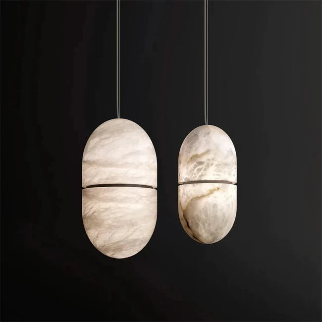 Alabaster Symmetry Pendant Light, Island Mini Pendant Light