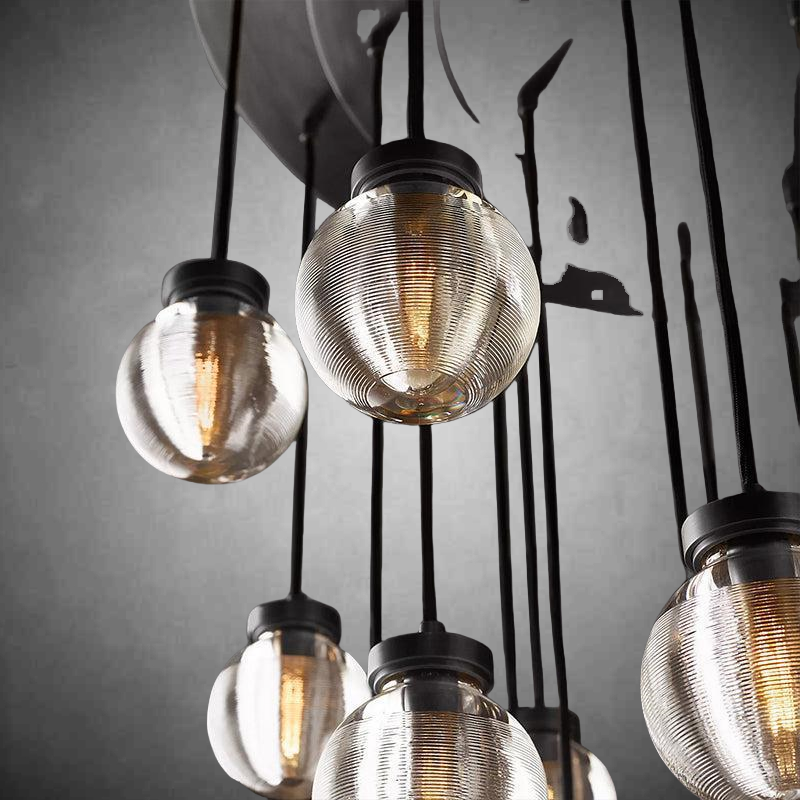 Pearls Round Chandelier 38"