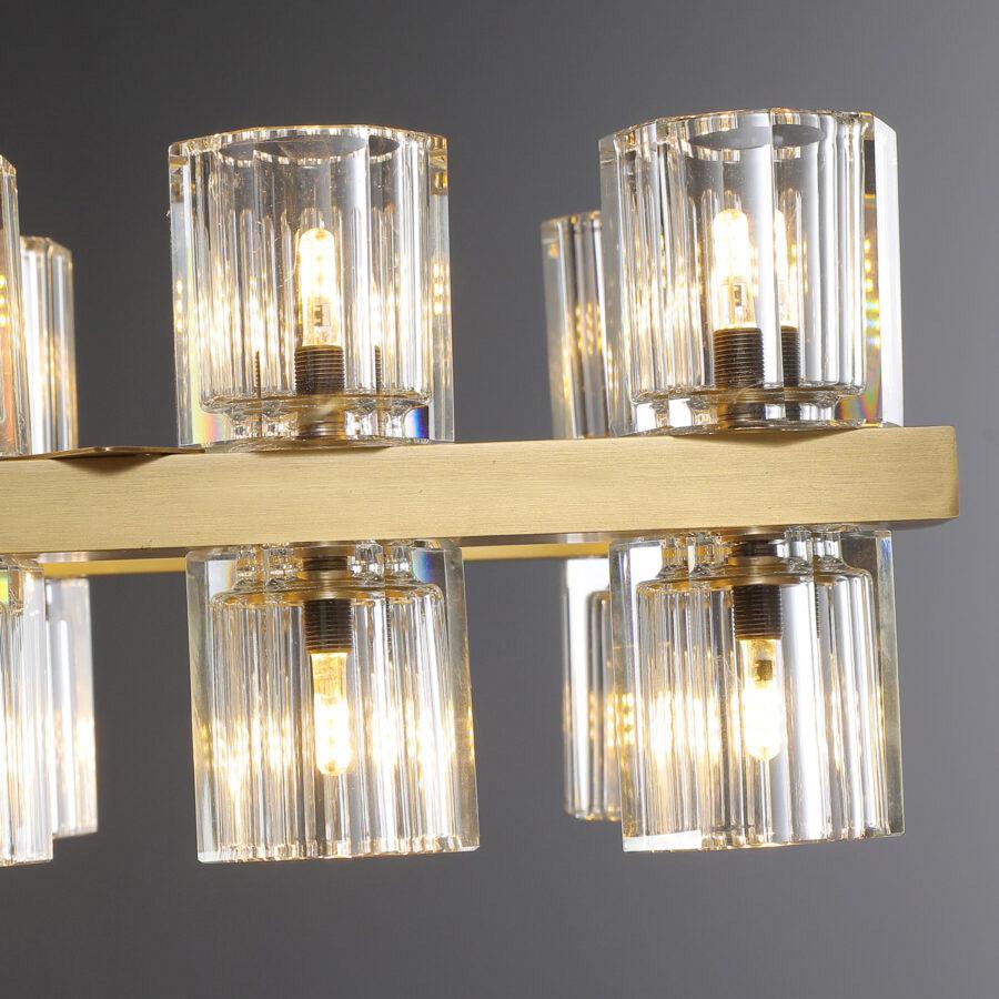 Arcachen Crystal Rectangular Chandelier 72"