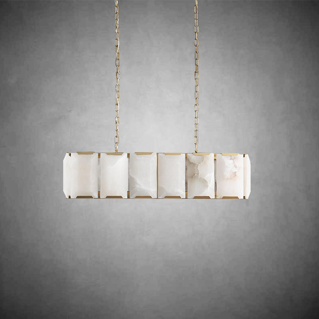 Harlew Calcite Rectangular Chandelier 42"54''62''74''