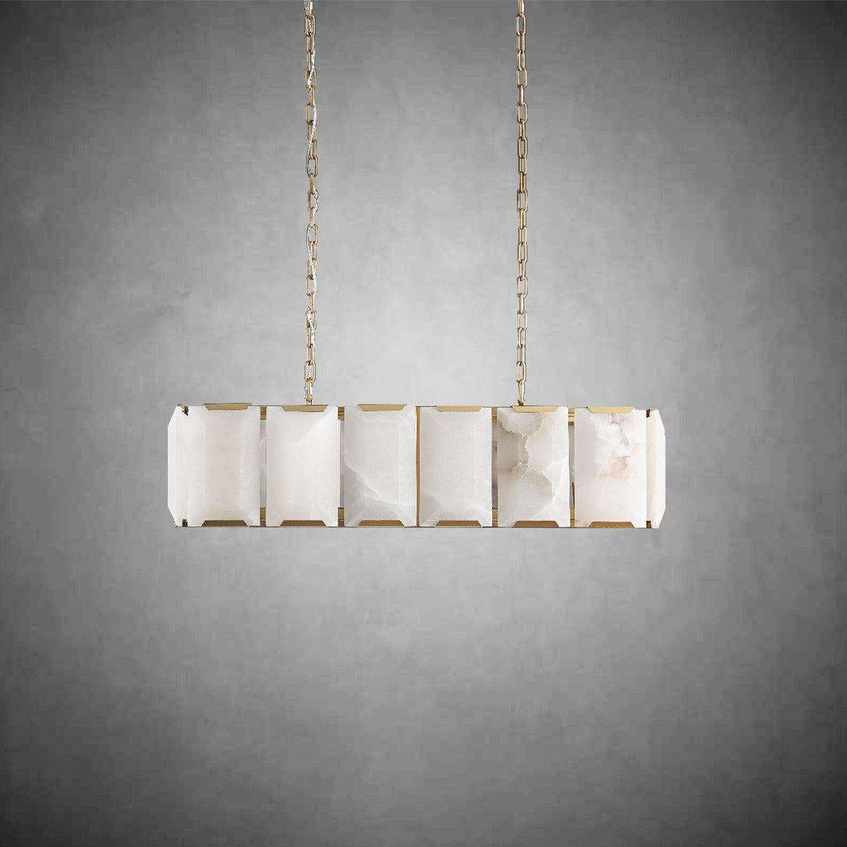 Harlew Calcite Rectangular Chandelier 42"54''62''74''