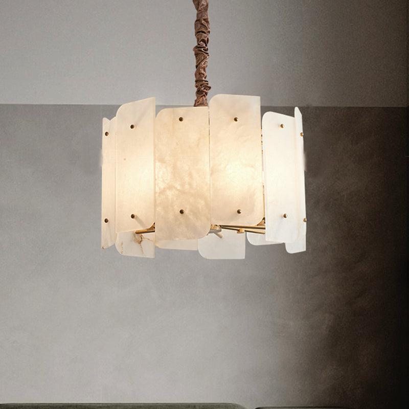 Marble Alabaster Lorry Round Chandelier 20" 31"