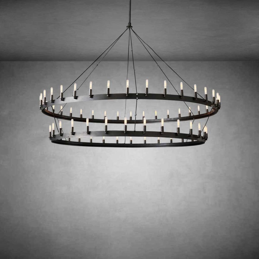 Celestine Vintage Filament Two-Tier Chandelier