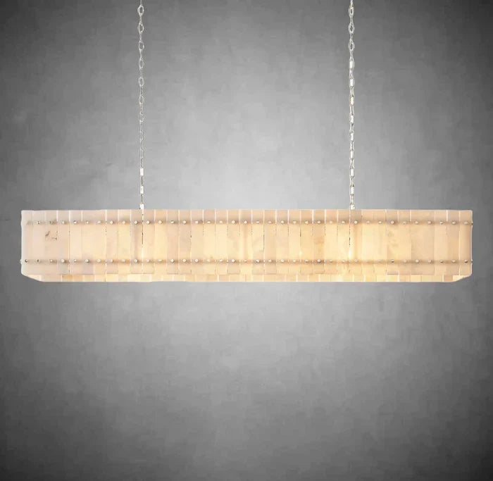 Sun Marcus Alabaster Linear Chandelier 54"72"