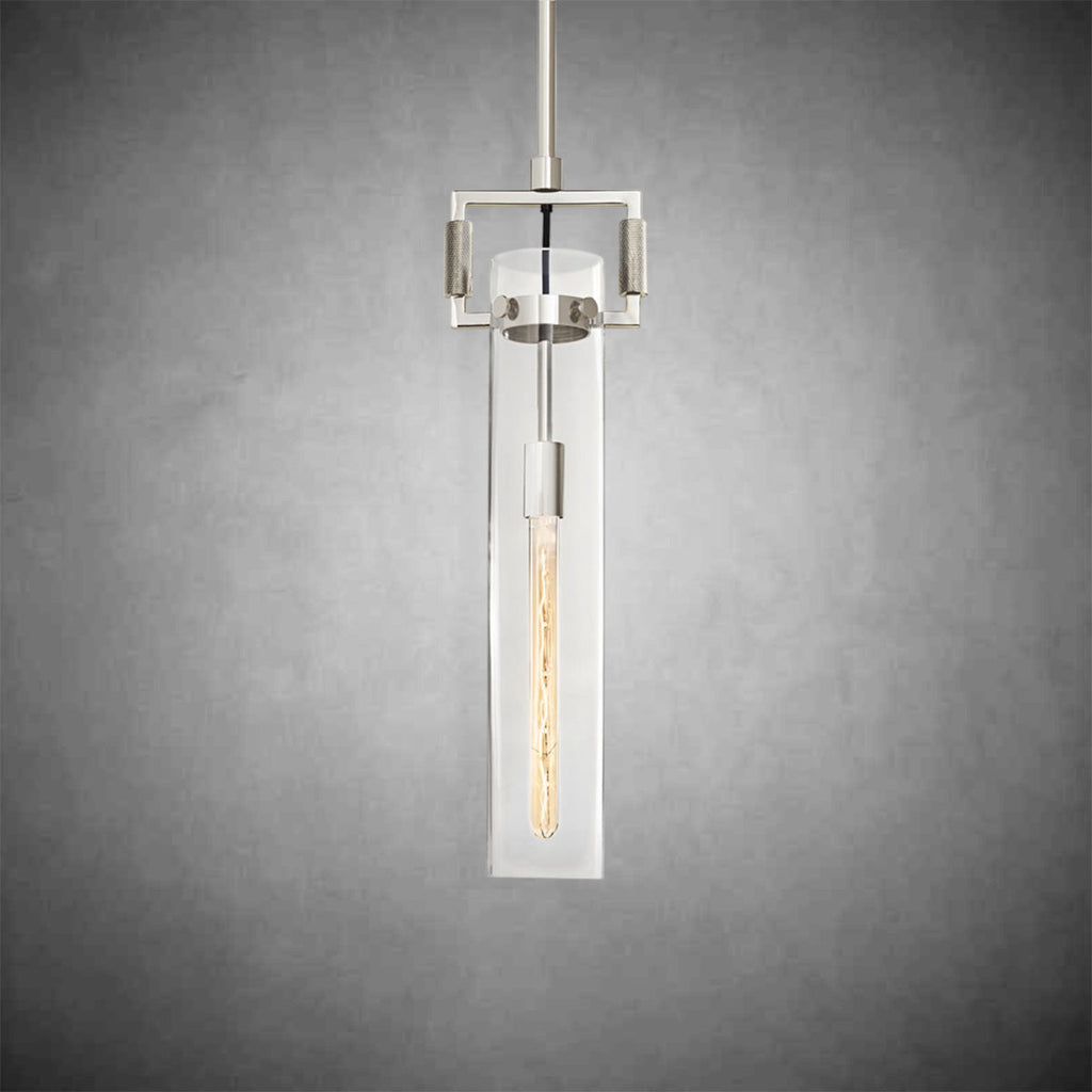 Machine Glass Cylinder Pendant 12''22''