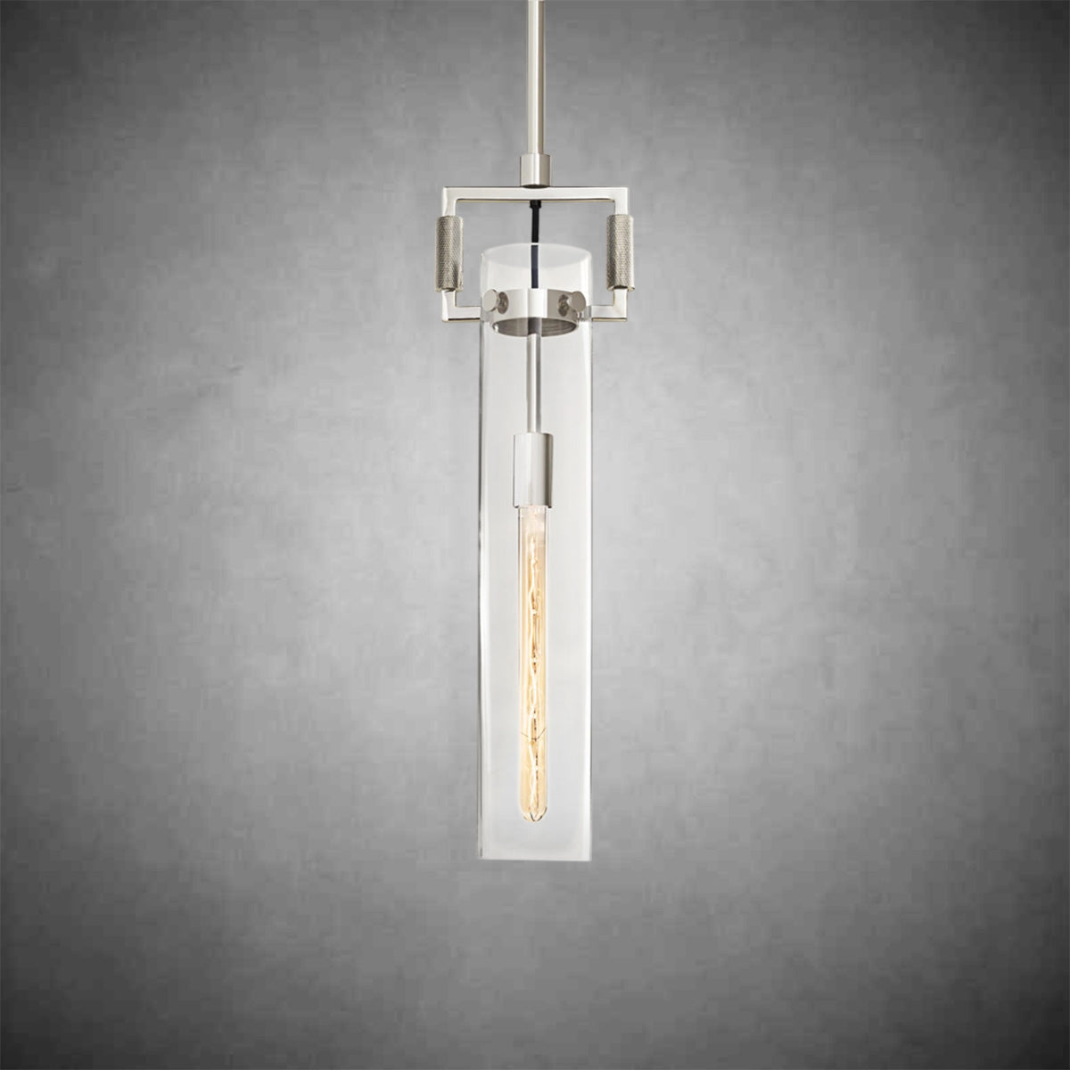 Machine Glass Cylinder Pendant 12''22''