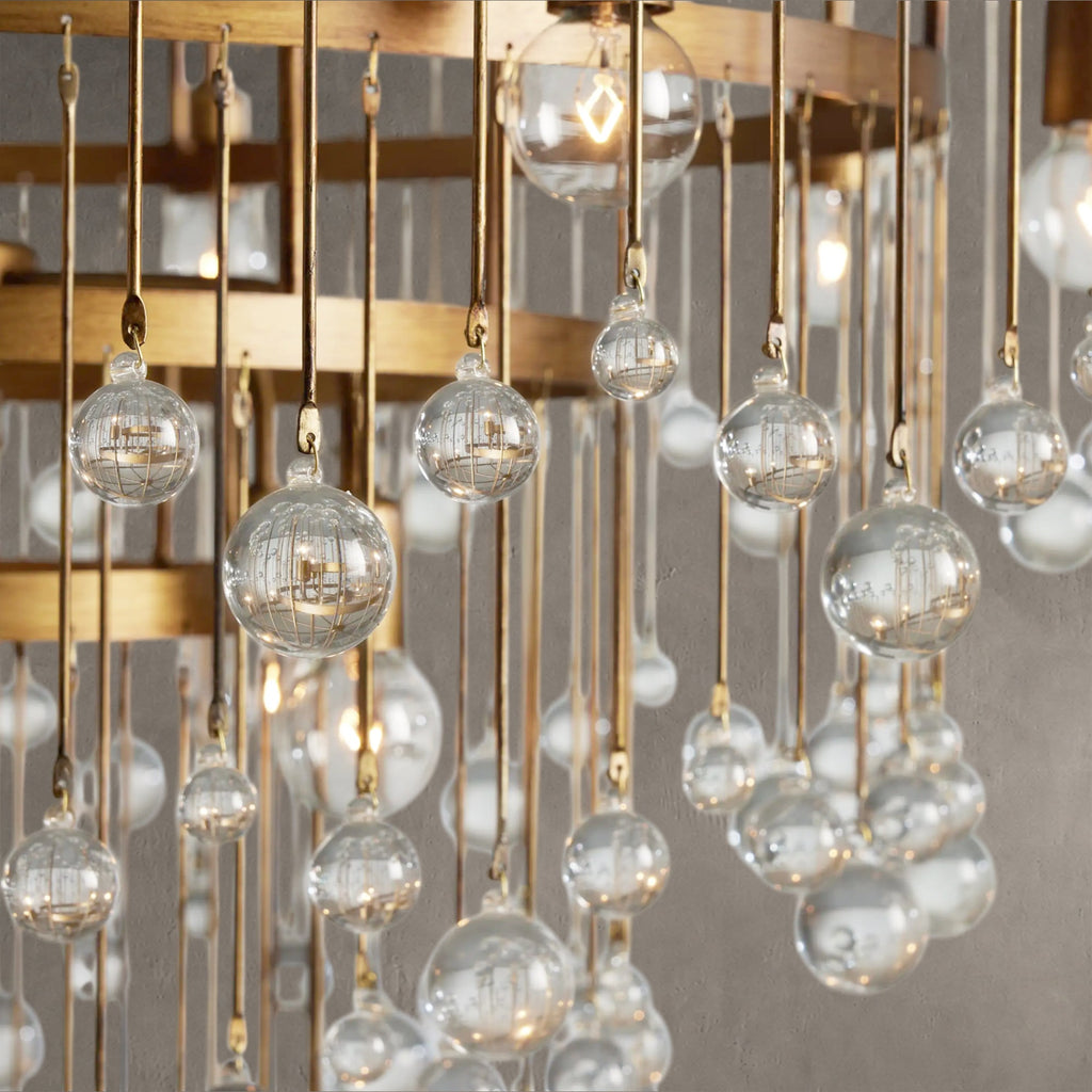 Aurelle Crystal Ball Round Chandelier 5 Light / 8 Light