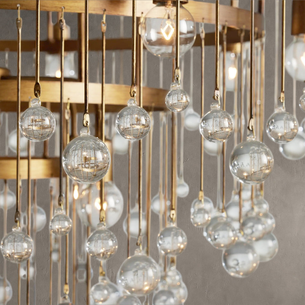 Aurelle Crystal Ball Round Chandelier 5 Light / 8 Light