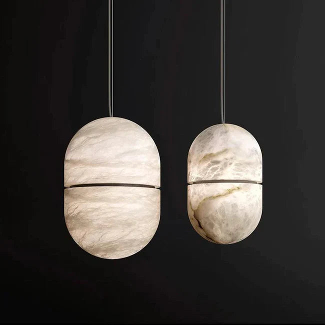 Alabaster Symmetry Pendant Light, Island Mini Pendant Light