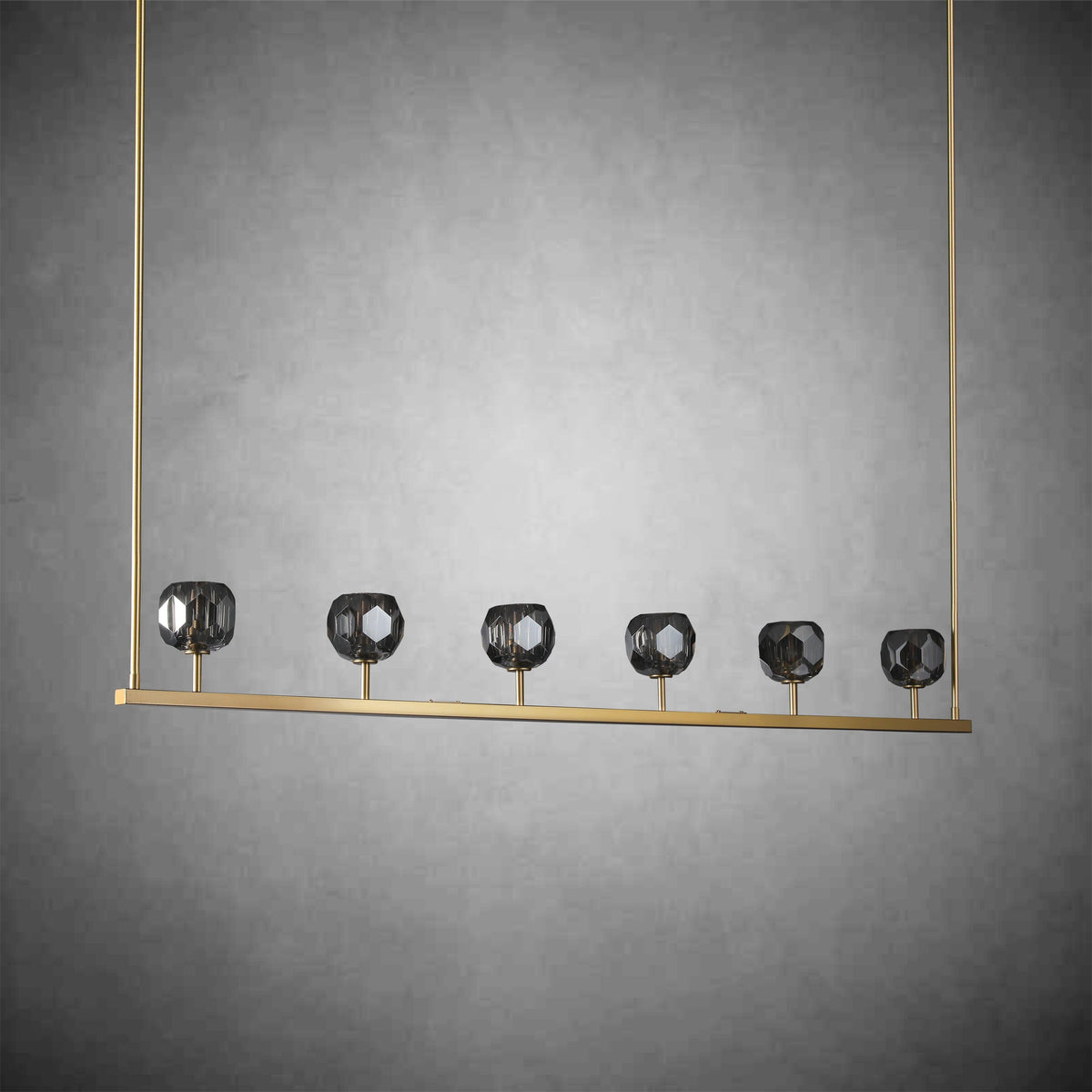 Bille De Crystal Ball Linear Chandelier 48” 60"