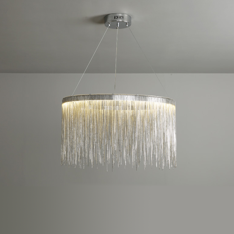 Vicky Modern Chain Tassel Round Chandelier
