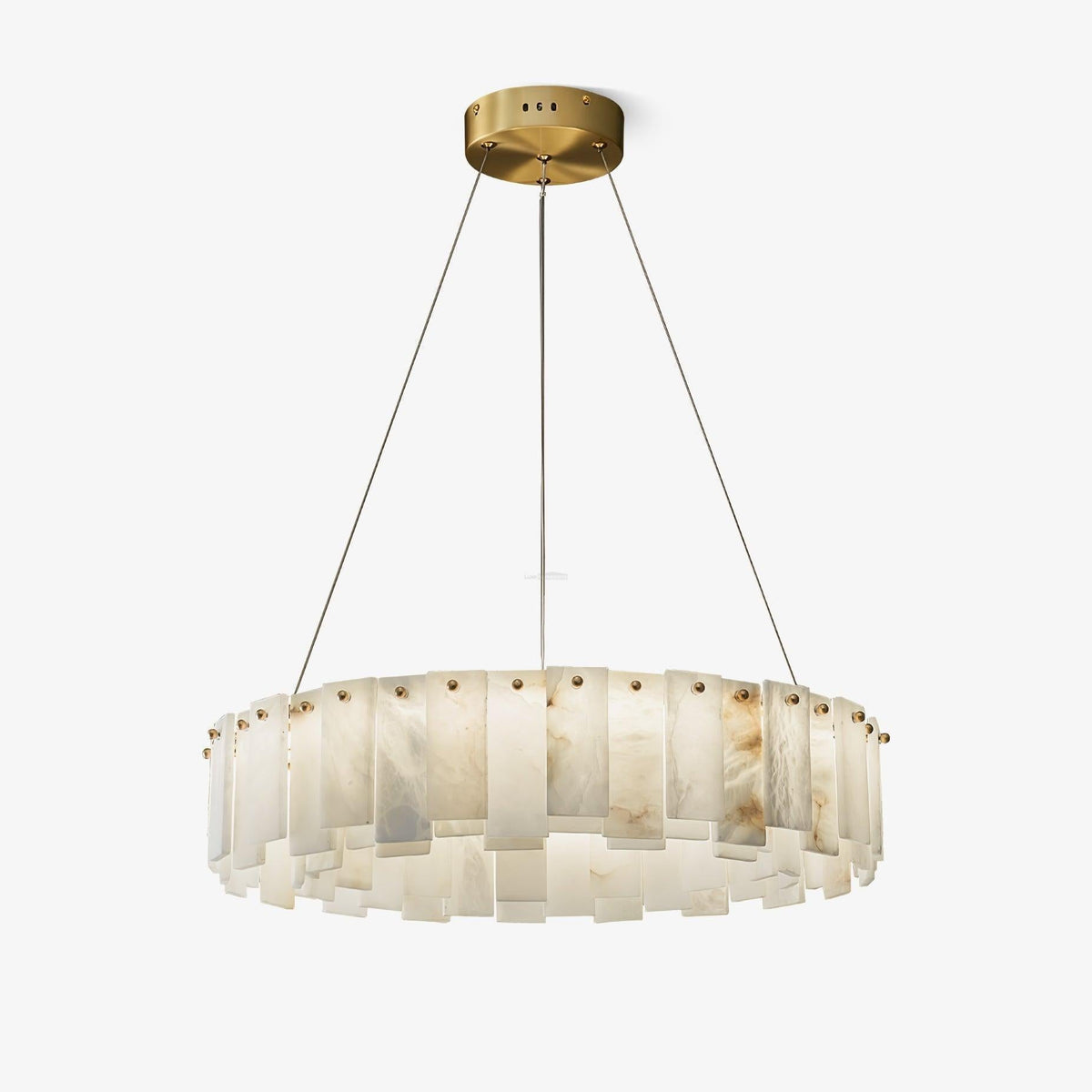 Halos Alabaster Round/Square Chandelier