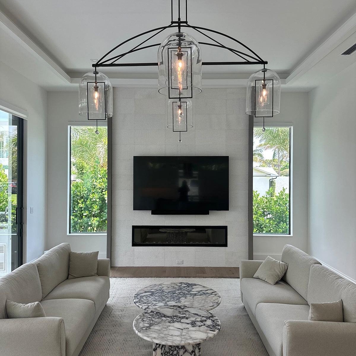 Fulcram Round Chandelier 85" -5 Lights