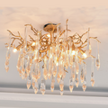 Agnes Brass Branch Crystal Ceiling Light