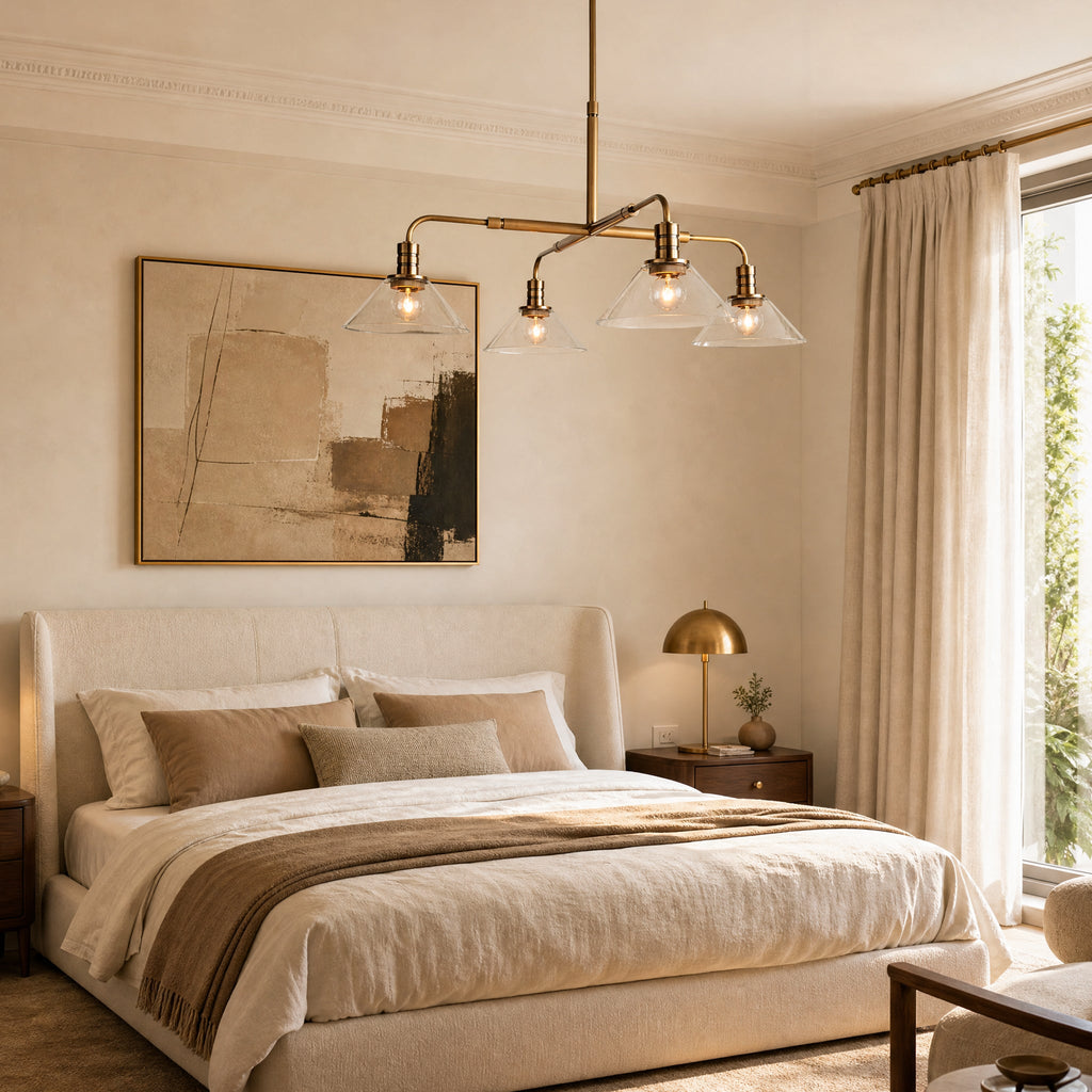 Torvane Glass Round Chandelier 30'' 52''