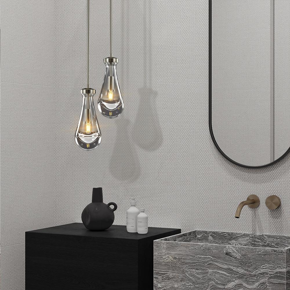 Raindrop Round Chandelier 2-Light 5''