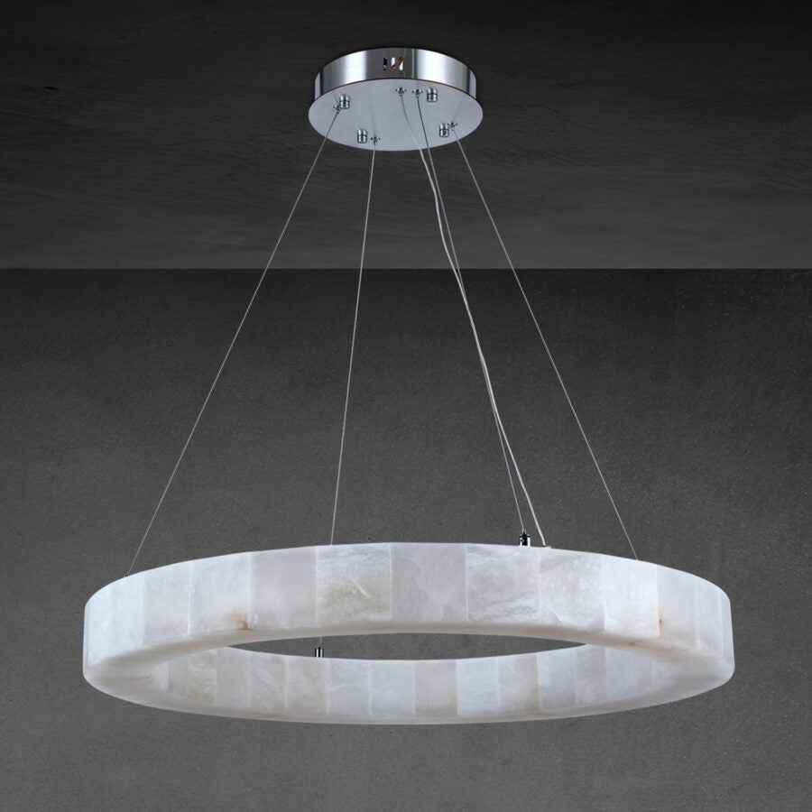 Rivaga Calcite Round Chandelier 31"40"60"
