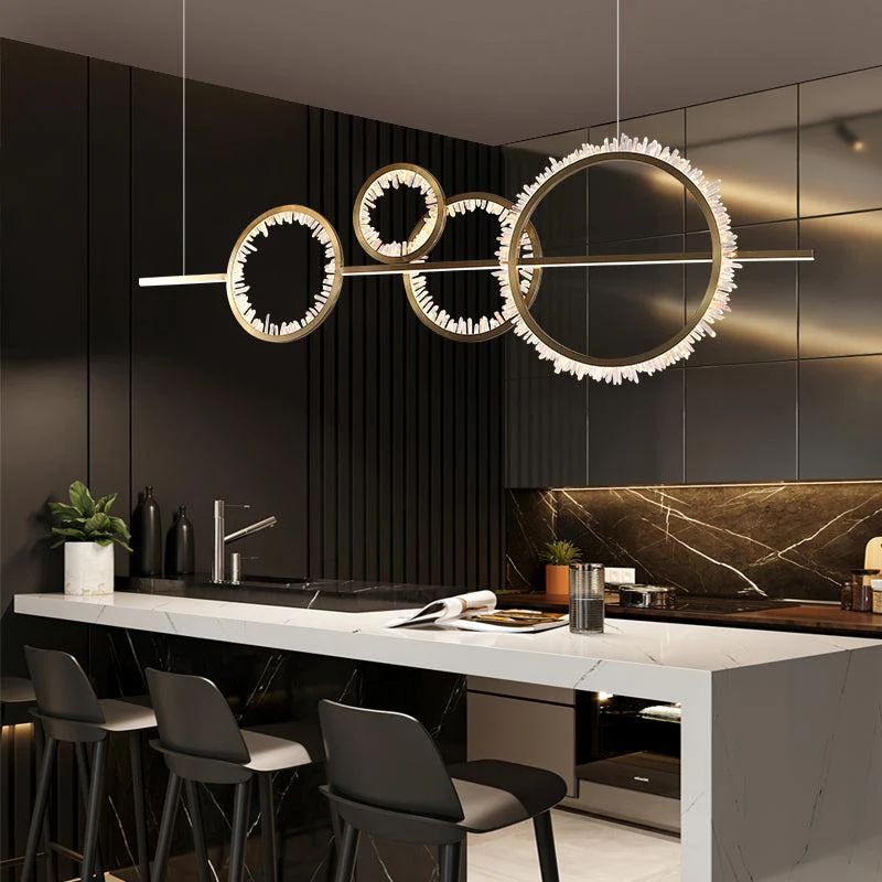 Rock Crystal Gear Chandelier - Calmoxve