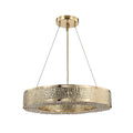 Ambrosi Round Brass Crystal Ring Chandelier