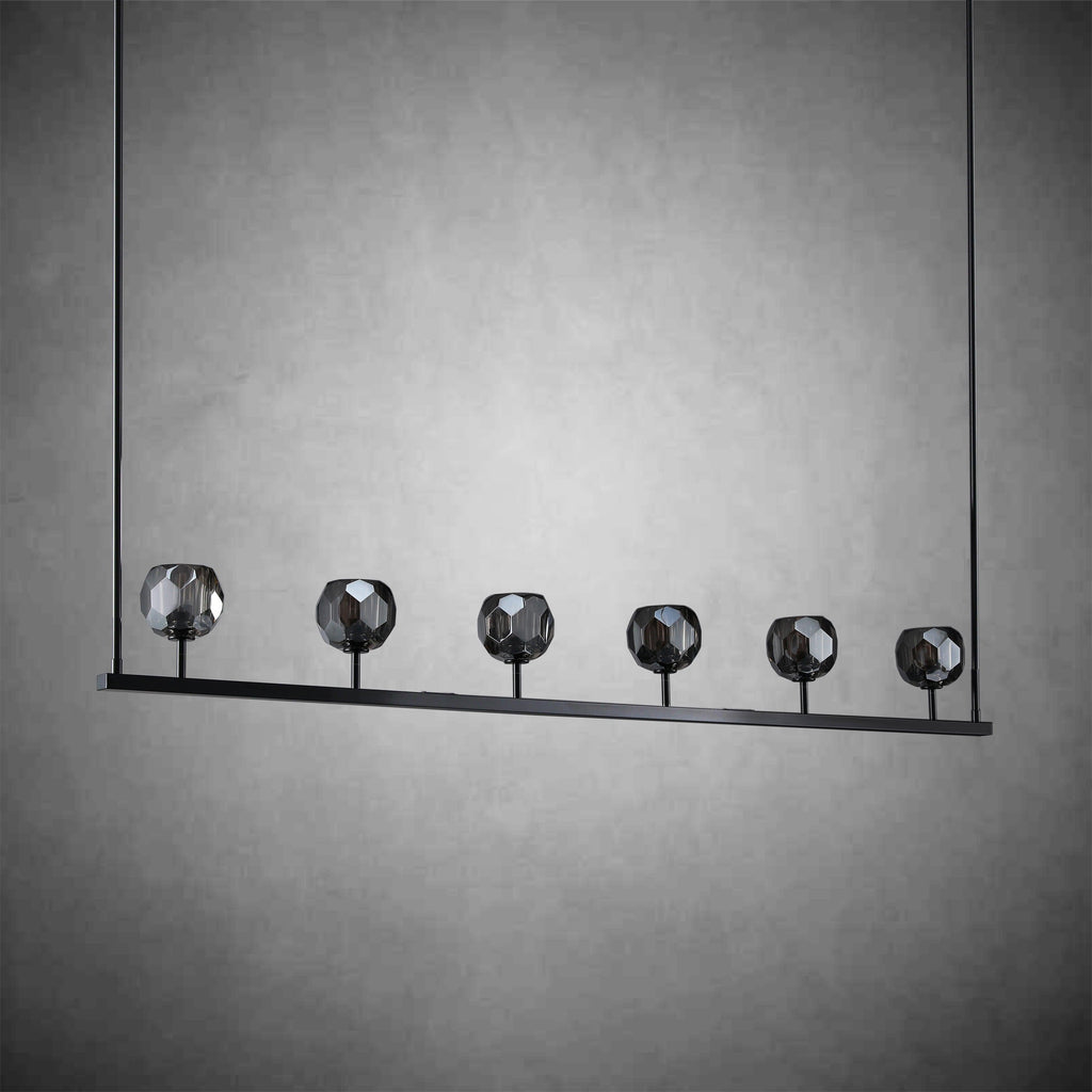 Bille De Crystal Ball Linear Chandelier 48” 60"