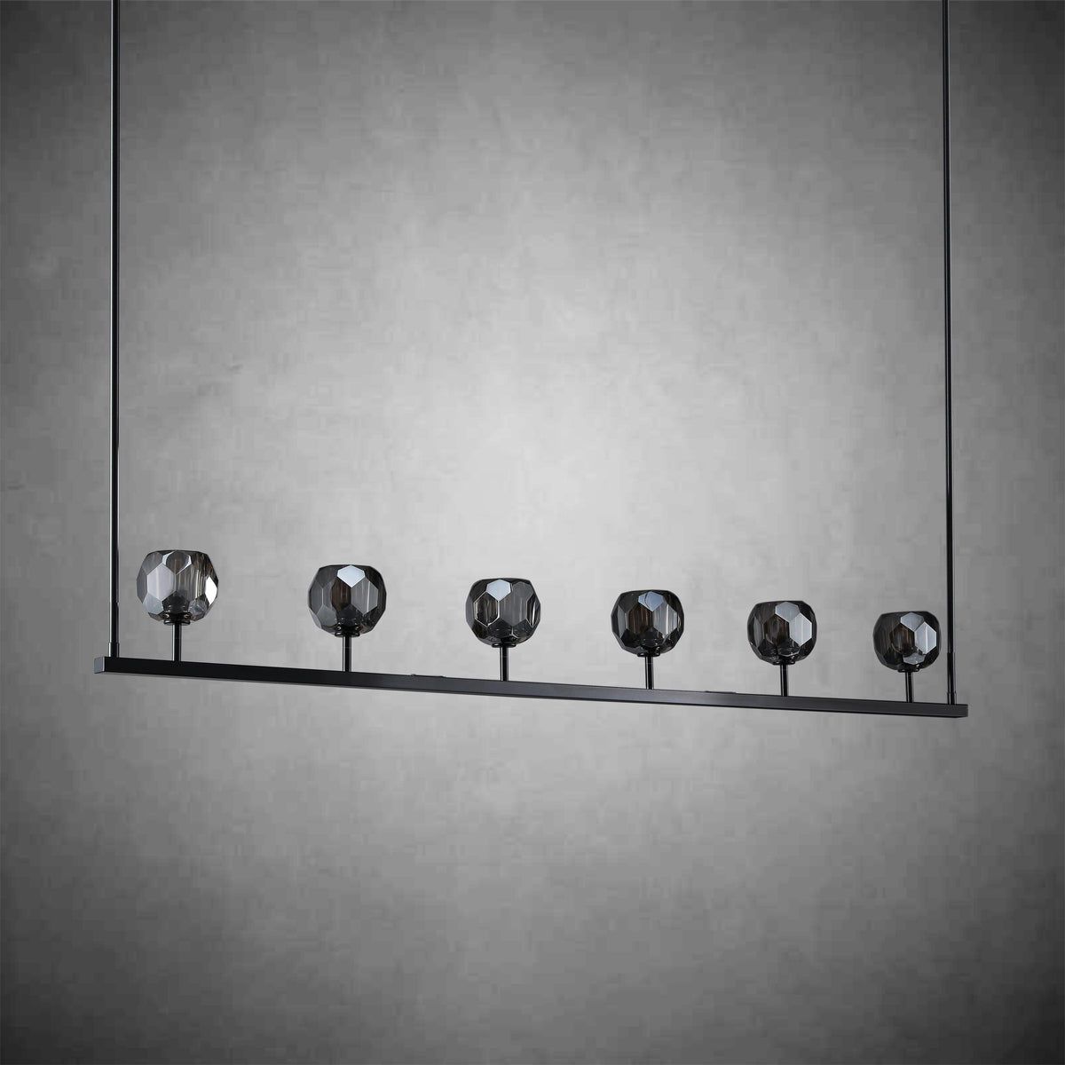 Bille De Crystal Ball Linear Chandelier 48” 60"
