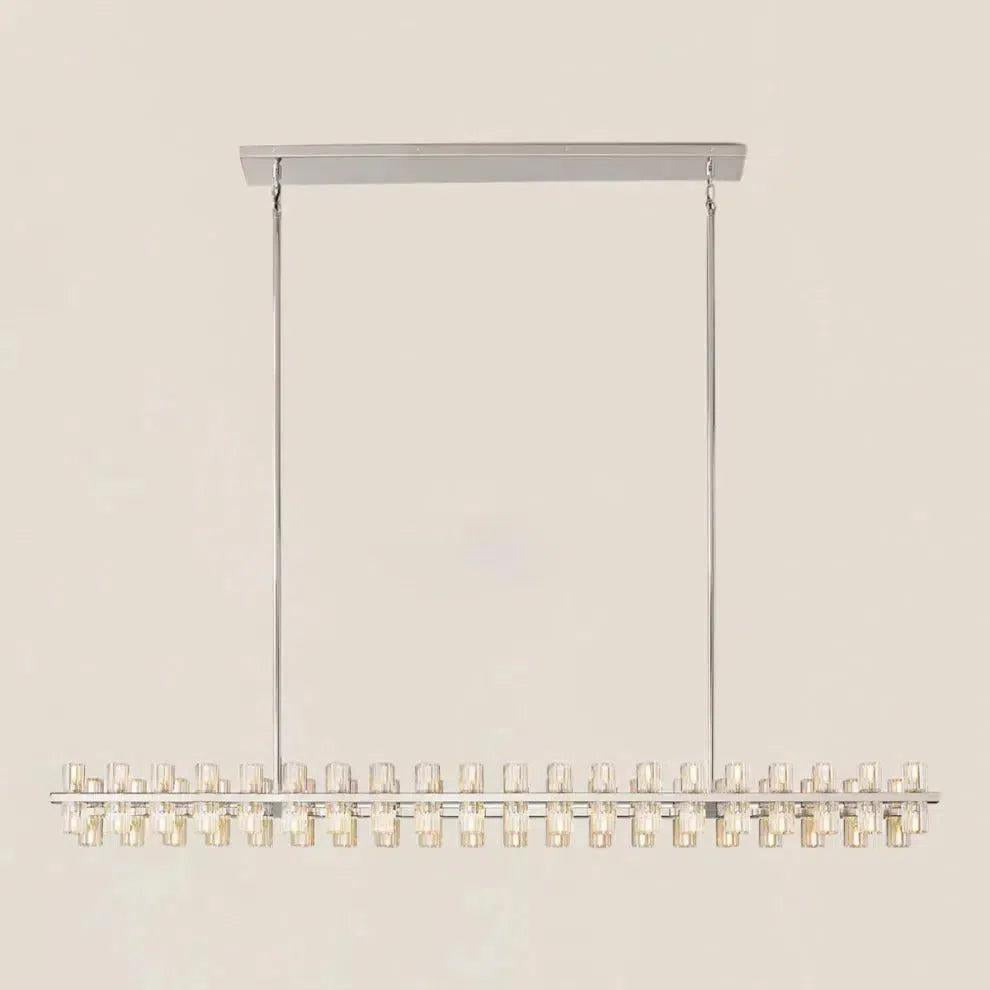 Arcachen Crystal Rectangular Chandelier 54"