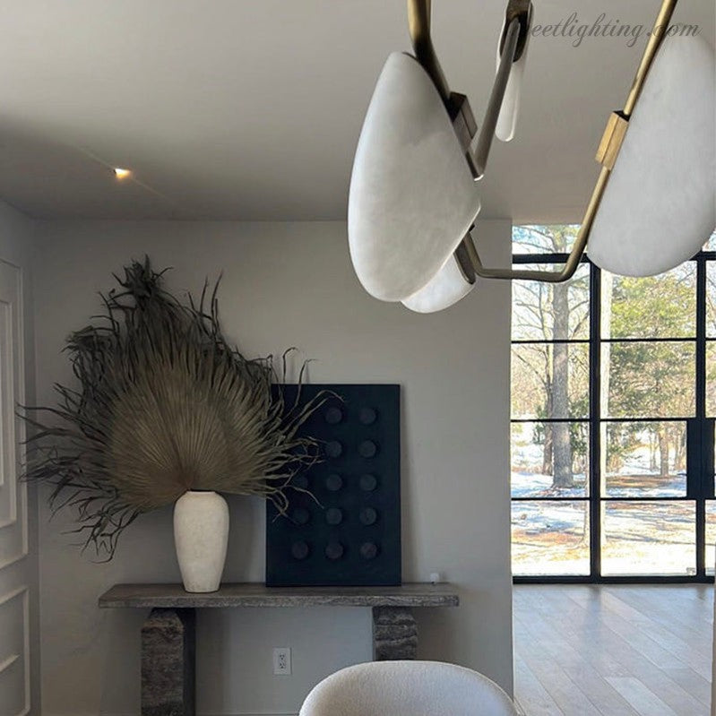 Alabaster Chandelier, Artistic Modern Chandelier for Bar Area-MEET LIGHTING