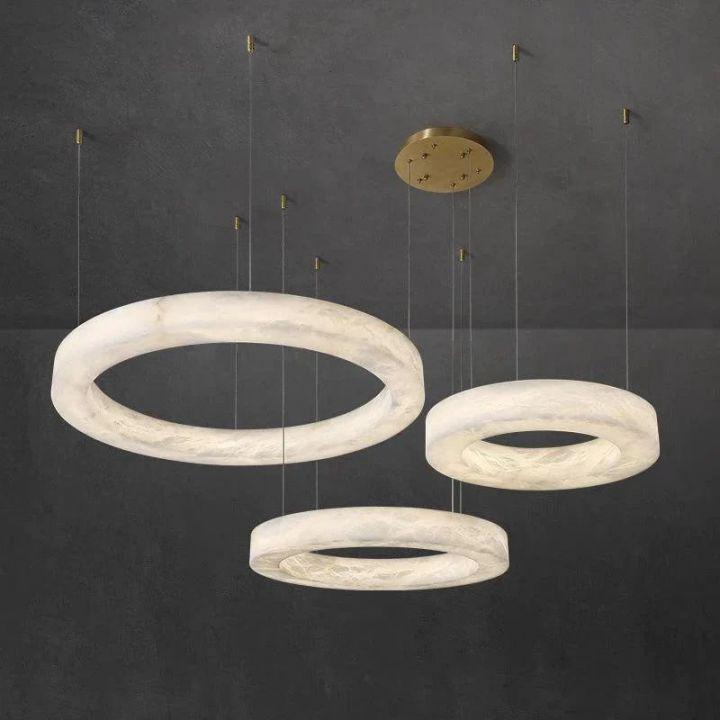 Alabaster Round Modern Pendant