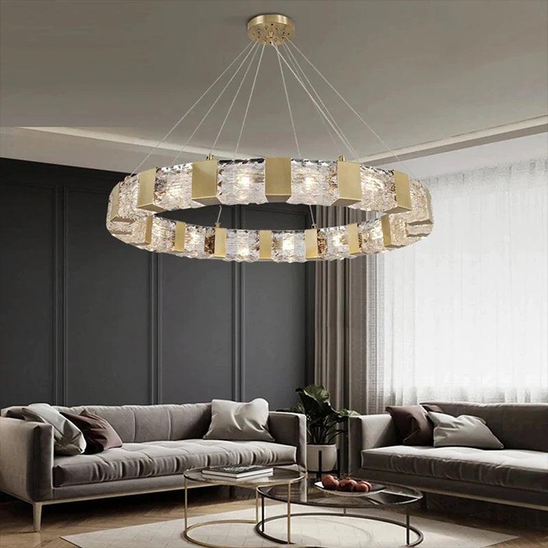 Audrey Modern Round Crystal Chandelier
