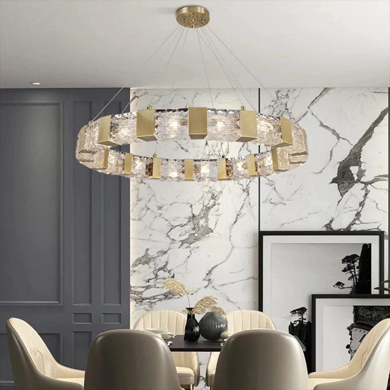 Audrey Modern Round Crystal Chandelier