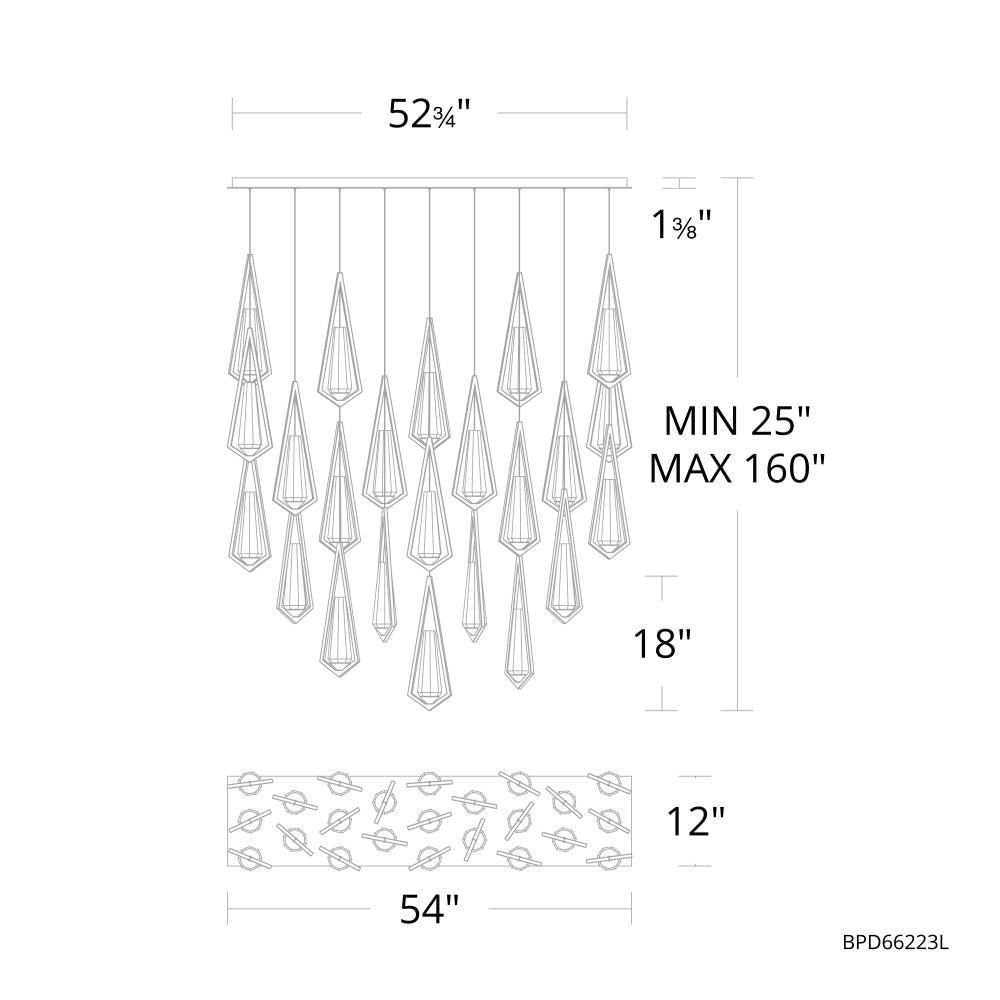 Devotion Linear Chandelier 23 Light
