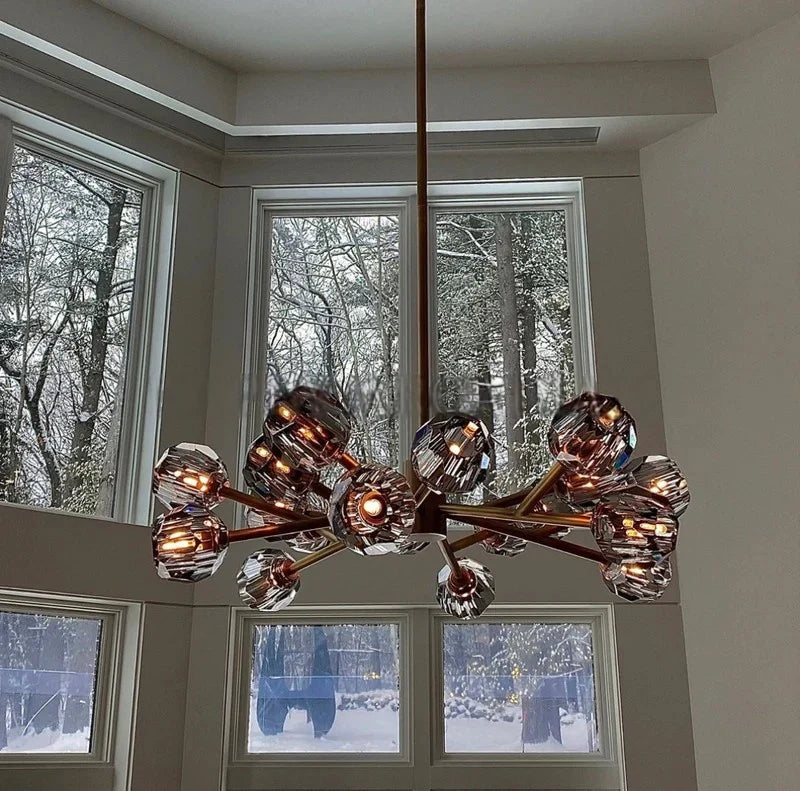 Bille De Crystal Glass Round Chandelier 24"36"48"60"72"