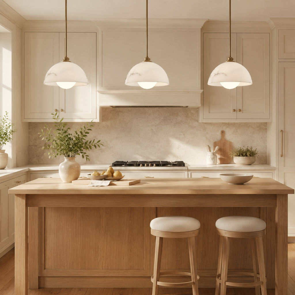 Pendant Light Dome Marble