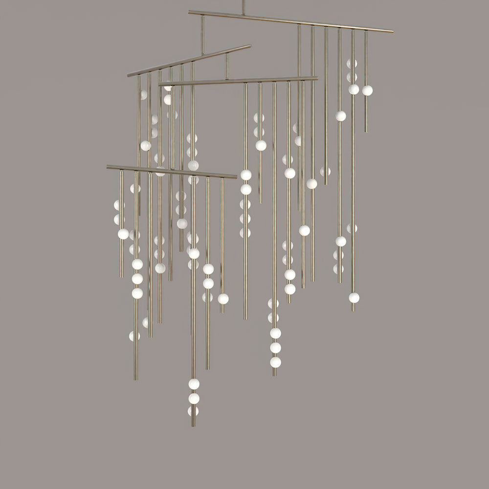 Soren Brass Glass Drop Chandelier