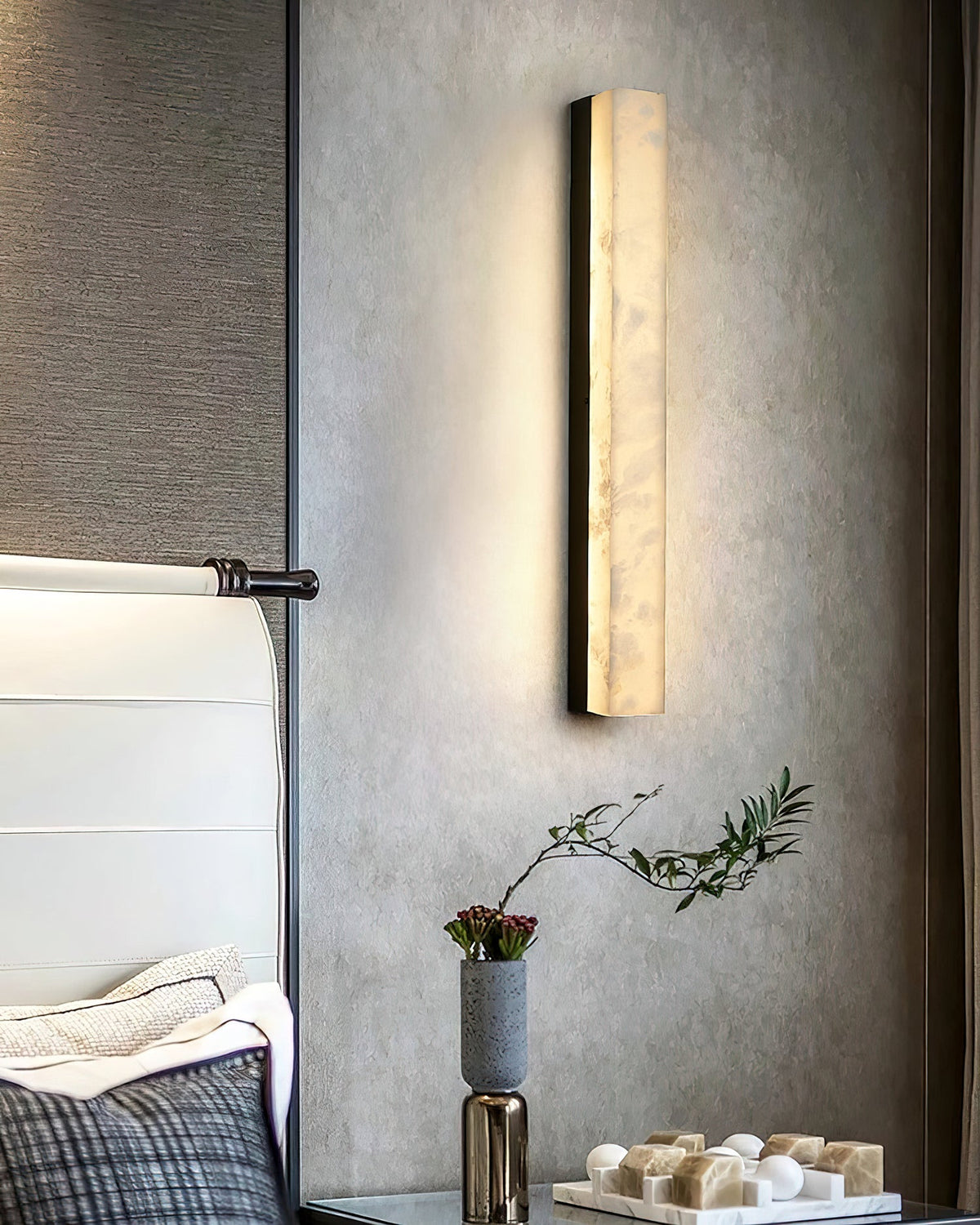 Geometric Alabaster Wall Lamp