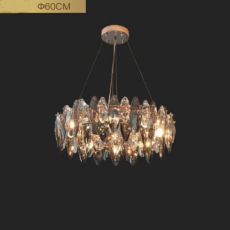Denise Modern Round Smoke Crystal Chandelier