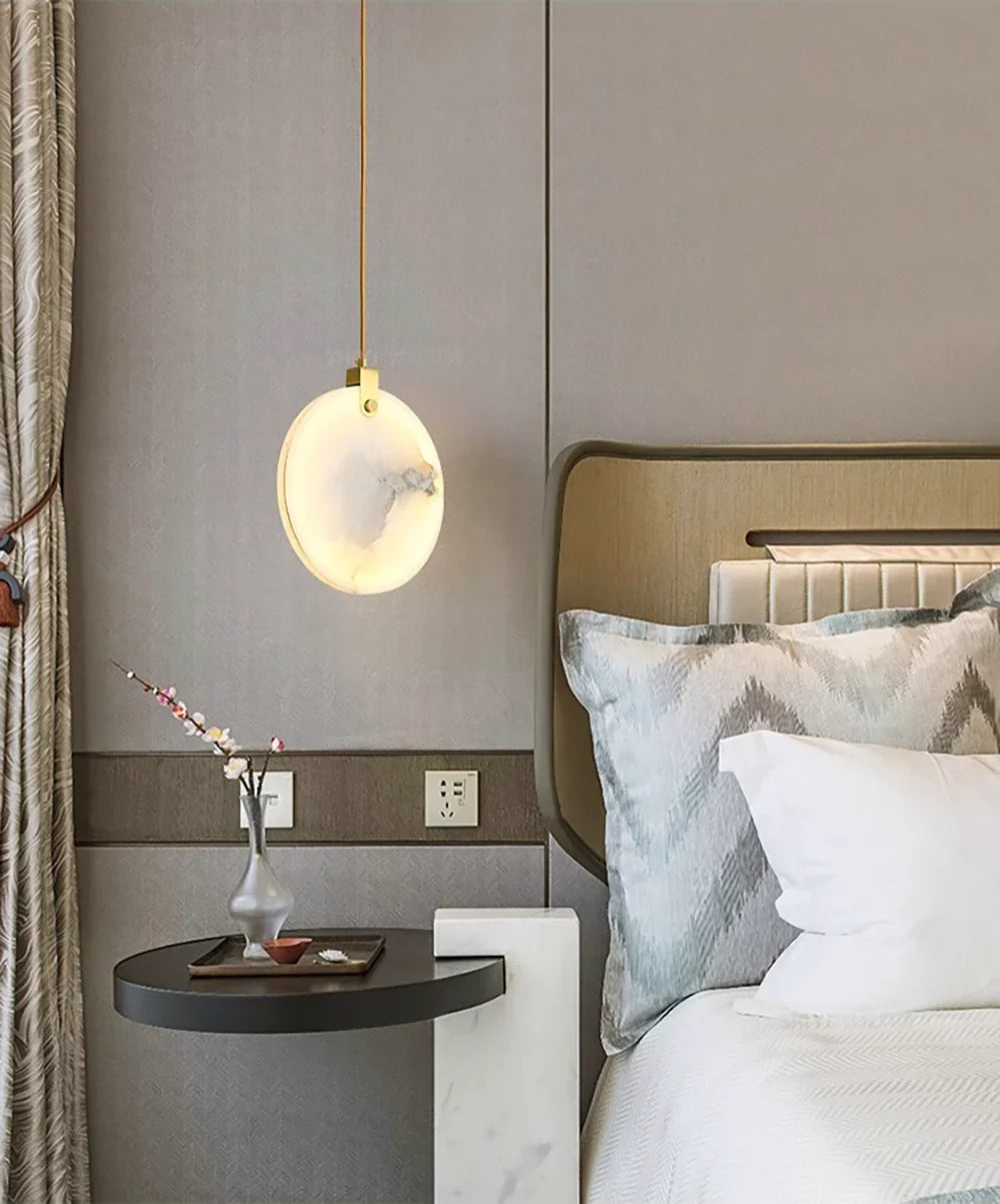 Moonshade Natural Marble Pendant Light Fixture