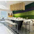 Edith Stainless Steel Tube Rectangle Chandelier