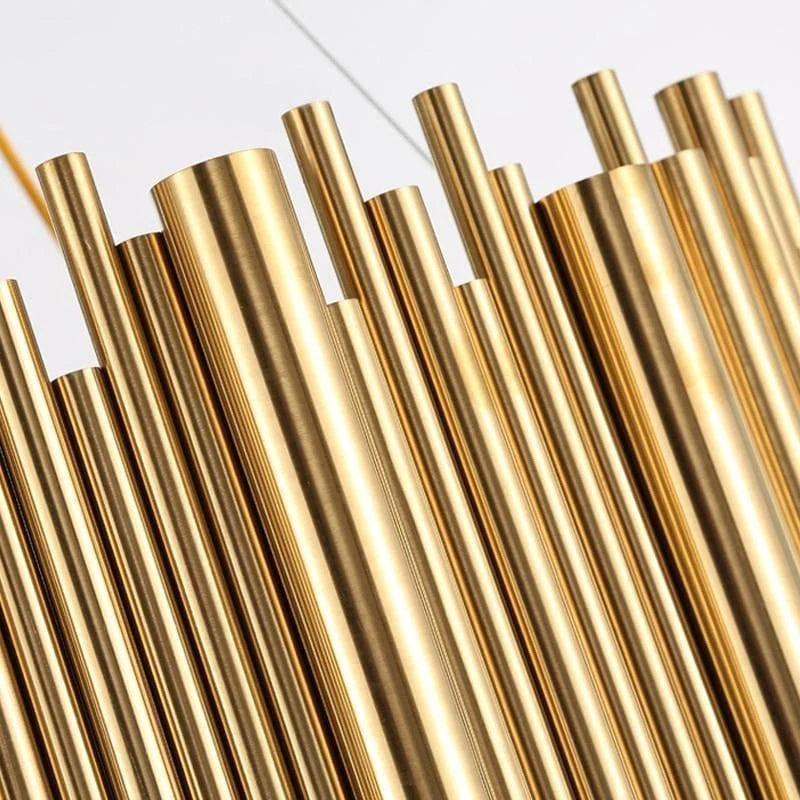 Edith Stainless Steel Tube Rectangle Chandelier