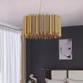 Edith Stainless Steel Tube Round Chandelier