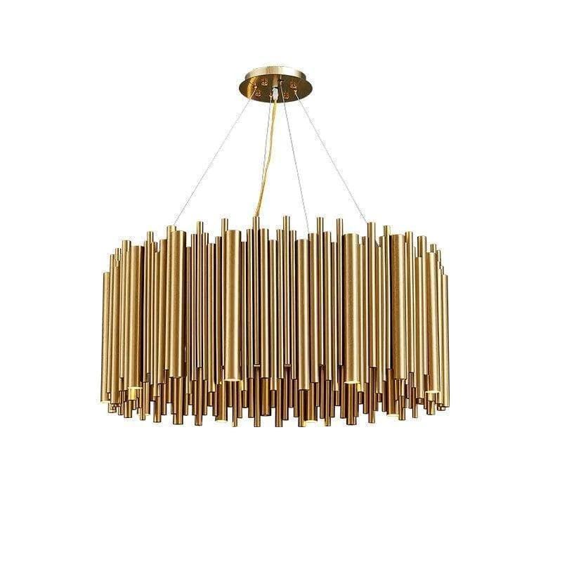 Edith Stainless Steel Tube Round Chandelier