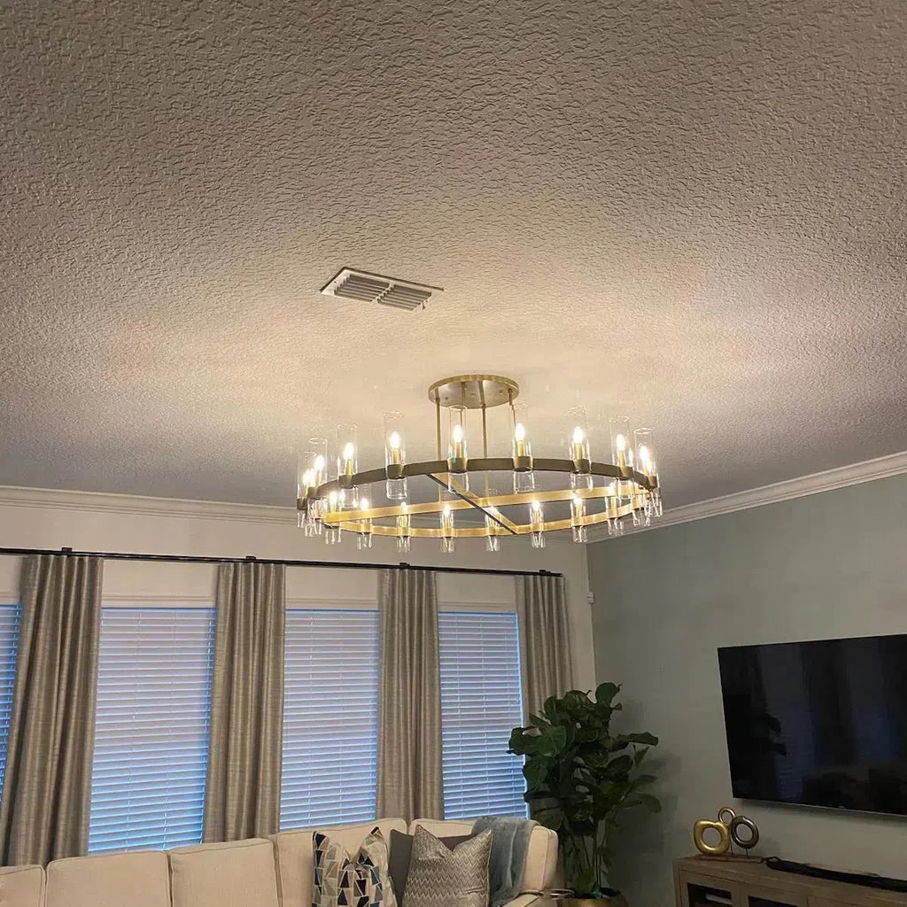 Lavelle Glass Round Chandelier 48"