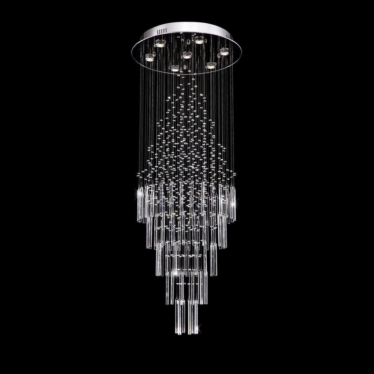 Floating Castle Round Rain Crystal Chandelier Ceiling Lights