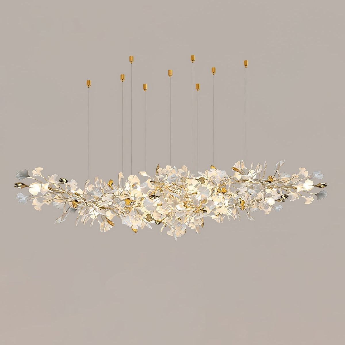 Gingko Ceramic Branch Chandelier Z